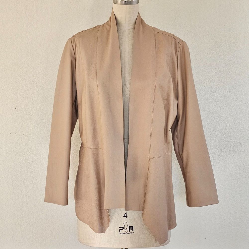 Cigno Nero Womens Leather Jacket 42 US 6‎ Dusty Rose Pink Soft Lightweight